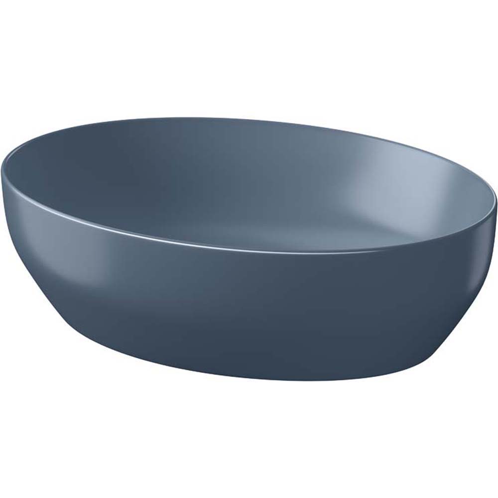 CERSANIT Umývadlo na dosku LARGA ellipse 50X38 modré K677-055