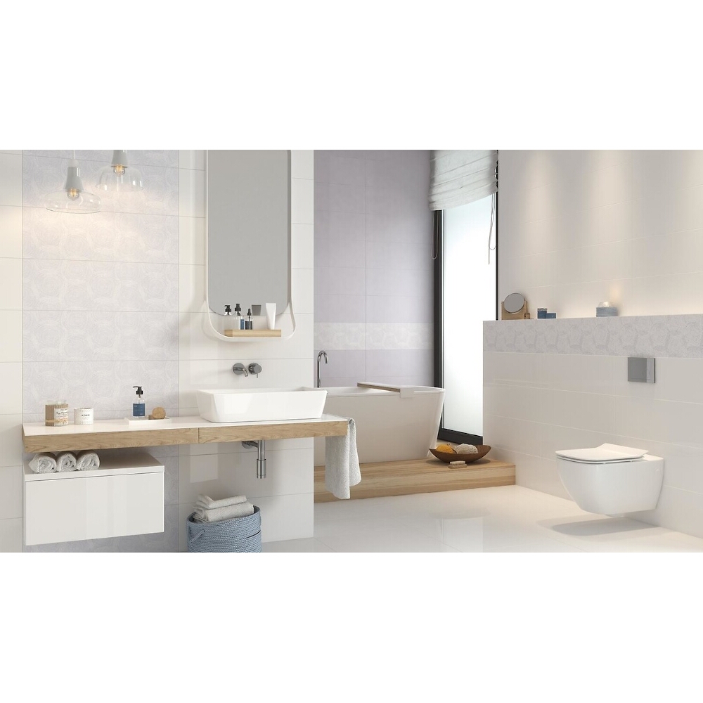 OBKLAD GLAMOUR WHITE GLOSSY 24X74