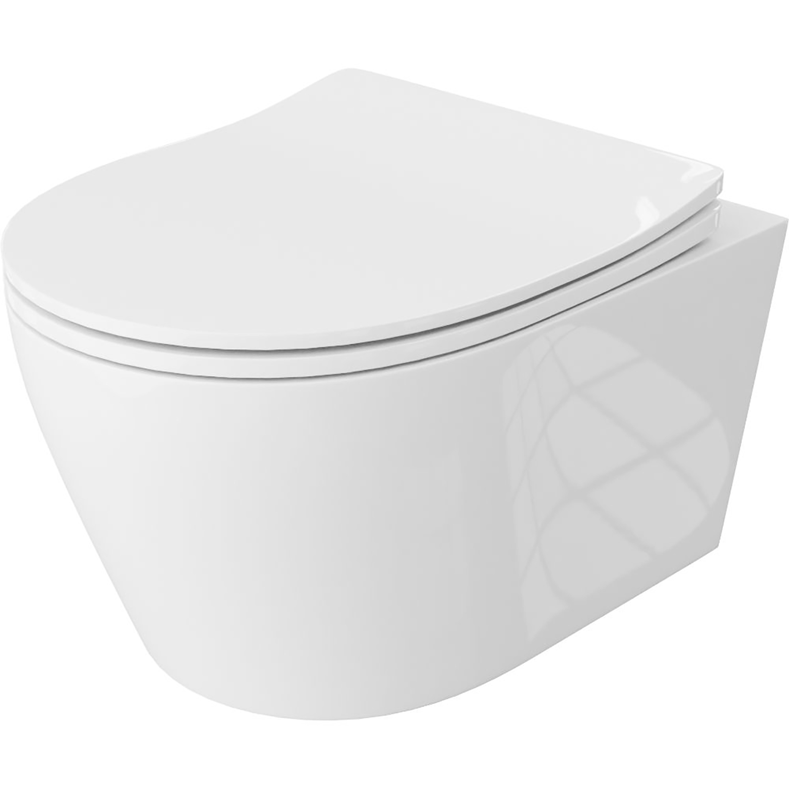 LAVITA Závesná záchodová misa LAVITA PRAIA bez rámu so sedadlom z duroplastu biela
