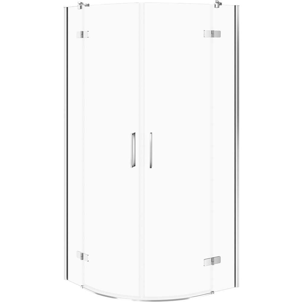 CERSANIT Polkruhový sprchový kút JOTA 80x80 chróm, priehľadné sklo S160-038